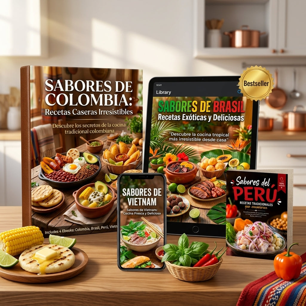4 Culturas, 1 Cocina: Recetas Irresistibles de Colombia, Brasil, Perú y Vietnam